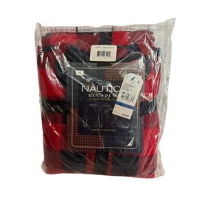 Nautica Men's Red Plaid‎ PJ Set